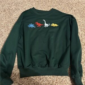 Green Dinosaur Crewneck